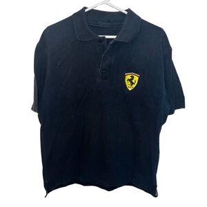 Ferrari Black Polo Shirt Classic Design with Iconic Logo